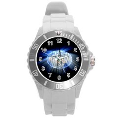 Energy Revolution Current Round Plastic Sport Watch (l) by Nexatart