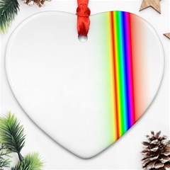 Rainbow Side Background Ornament (heart) by Nexatart