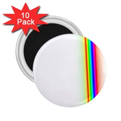 Rainbow Side Background 2 25  Magnets (10 Pack) 