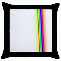 Rainbow Side Background Throw Pillow Case (black) by Nexatart