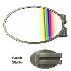 Rainbow Side Background Money Clips (oval)  by Nexatart