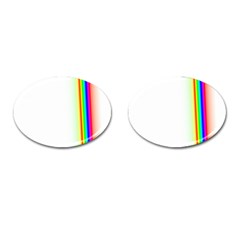 Rainbow Side Background Cufflinks (oval) by Nexatart