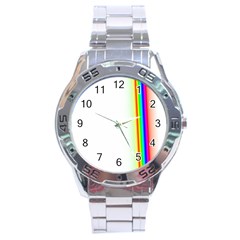 Rainbow Side Background Stainless Steel Analogue Watch