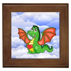 Dragon Heart Kids Love Cute Framed Tiles by Nexatart