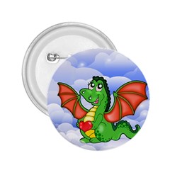 Dragon Heart Kids Love Cute 2 25  Buttons by Nexatart