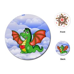 Dragon Heart Kids Love Cute Playing Cards (round) 