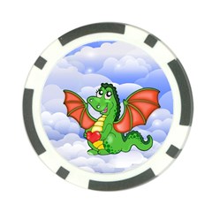 Dragon Heart Kids Love Cute Poker Chip Card Guard by Nexatart