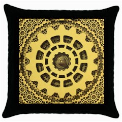 Gears Throw Pillow Case (black) by Nexatart