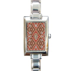 Seamless Carpet Pattern Rectangle Italian Charm Watch