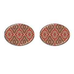 Seamless Carpet Pattern Cufflinks (oval) by Nexatart