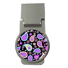 Paisley Pattern Background Colorful Money Clips (round)  by Nexatart