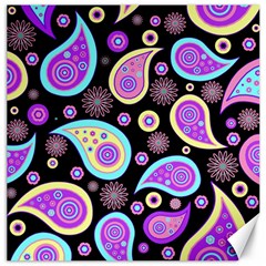 Paisley Pattern Background Colorful Canvas 12  X 12  