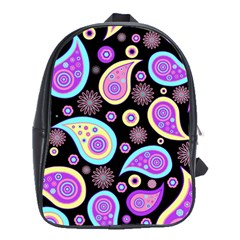 Paisley Pattern Background Colorful School Bags(large) 