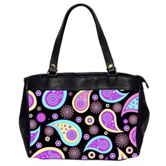 Paisley Pattern Background Colorful Office Handbags (2 Sides) 