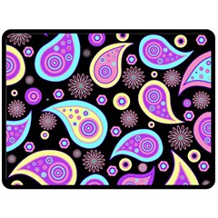 Paisley Pattern Background Colorful Fleece Blanket (large) 