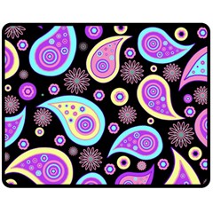 Paisley Pattern Background Colorful Fleece Blanket (medium) 