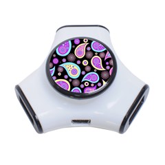 Paisley Pattern Background Colorful 3-port Usb Hub