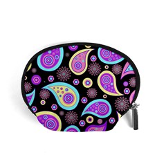 Paisley Pattern Background Colorful Accessory Pouches (small)  by Nexatart