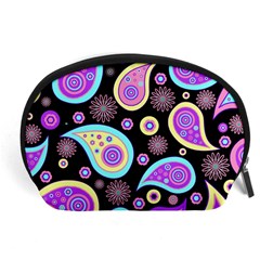 Paisley Pattern Background Colorful Accessory Pouches (large)  by Nexatart