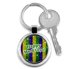 Happy Mardi Gras Poster Key Chains (round)  by dflcprints