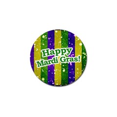 Happy Mardi Gras Poster Golf Ball Marker (4 Pack) by dflcprints