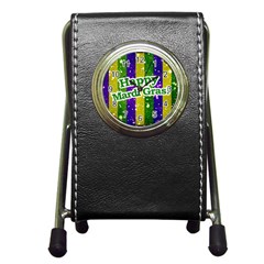 Happy Mardi Gras Poster Pen Holder Desk Clocks by dflcprints