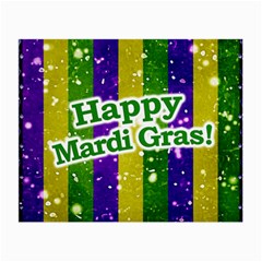 Happy Mardi Gras Poster Small Glasses Cloth (2-side) by dflcprints