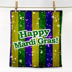 Happy Mardi Gras Poster Face Towel by dflcprints