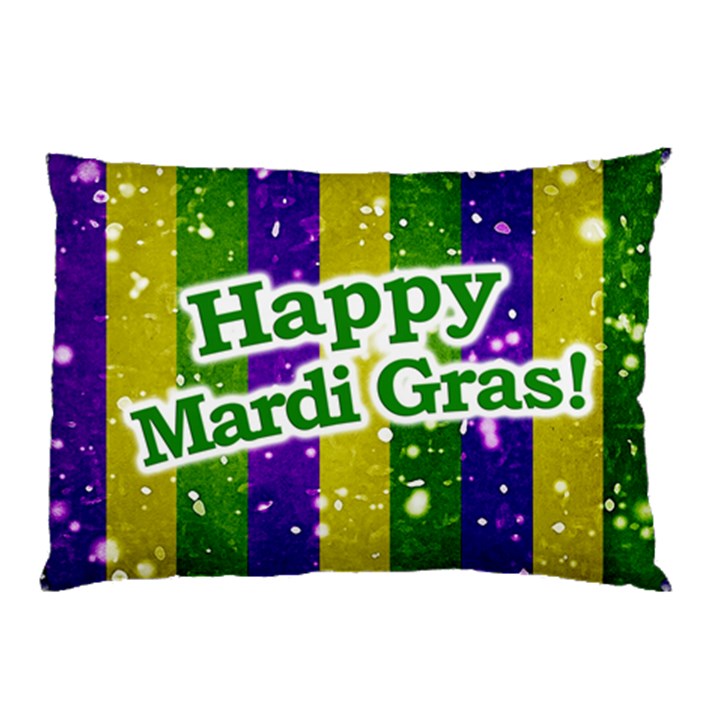 Happy Mardi Gras Poster Pillow Case