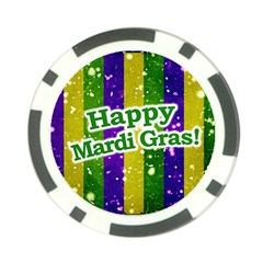 Happy Mardi Gras Poster Poker Chip Card Guard (10 Pack) by dflcprints