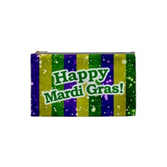 Happy Mardi Gras Poster Cosmetic Bag (small)  by dflcprints