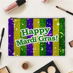 Happy Mardi Gras Poster Cosmetic Bag (large)  by dflcprints