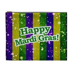 Happy Mardi Gras Poster Cosmetic Bag (xl) by dflcprints