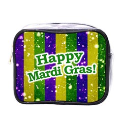 Happy Mardi Gras Poster Mini Toiletries Bags by dflcprints