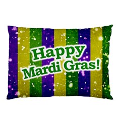 Happy Mardi Gras Poster Pillow Case (two Sides) by dflcprints