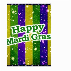 Happy Mardi Gras Poster Large Garden Flag (two Sides) by dflcprints