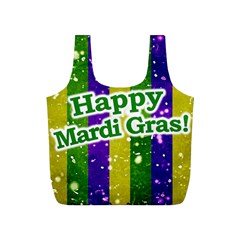 Happy Mardi Gras Poster Full Print Recycle Bags (s)  by dflcprints