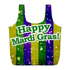 Happy Mardi Gras Poster Full Print Recycle Bags (l)  by dflcprints