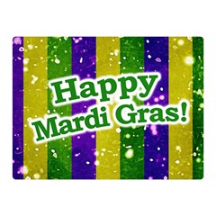 Happy Mardi Gras Poster Double Sided Flano Blanket (mini)  by dflcprints