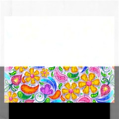 Floral Paisley Background Flower Rectangular Jigsaw Puzzl by Nexatart