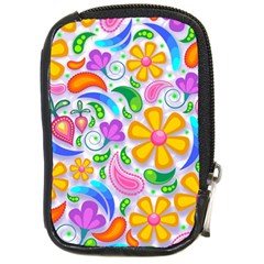 Floral Paisley Background Flower Compact Camera Cases by Nexatart