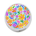 Floral Paisley Background Flower 4-Port USB Hub (Two Sides)  Front