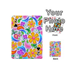 Floral Paisley Background Flower Playing Cards 54 (mini)  by Nexatart