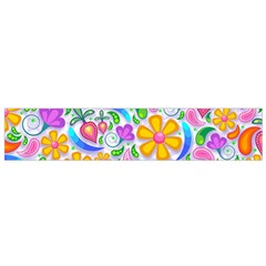 Floral Paisley Background Flower Flano Scarf (small) by Nexatart