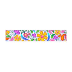 Floral Paisley Background Flower Flano Scarf (mini) by Nexatart