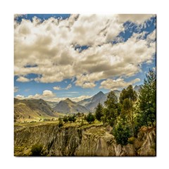 Valley And Andes Range Mountains Latacunga Ecuador Tile Coasters by dflcprints