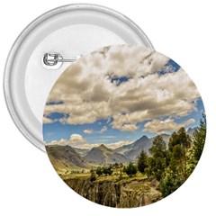 Valley And Andes Range Mountains Latacunga Ecuador 3  Buttons by dflcprints