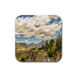 Valley And Andes Range Mountains Latacunga Ecuador Rubber Coaster (Square)  Front