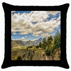 Valley And Andes Range Mountains Latacunga Ecuador Throw Pillow Case (black) by dflcprints