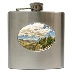 Valley And Andes Range Mountains Latacunga Ecuador Hip Flask (6 Oz) by dflcprints